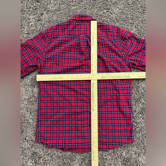GAP Slim Fit Stretch Oxford Red/Blue Check Plaid - Large - Excellent Condition - Picture 5 of 5